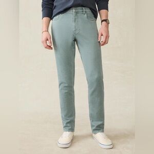 Faherty Stretch Terry 5-Pocket Pant in Ocean Glass size 36